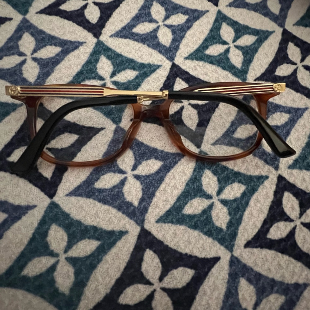 GUCCI EYEGLASSES FRAMES GG0202O 003 50-18-145 HAVANA / GOLD - Picture 5 of 9